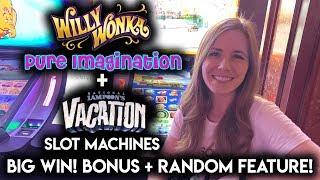 BIG WIN!! Most AWESOME Random Feature EVER! Vacation Slot Machine! BONUS!!