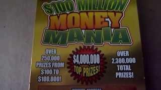 Scratchcard - $100 Million Money Mania - Illinois Lottery Instant Scratch Off Ticket