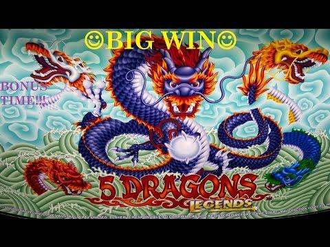 **HUGE WIN** 5 Dragons Deluxe | Slot Machine Bonus | 30c bet