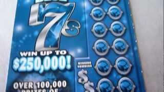 Illinois Lottery $5 Scratch off ticket Sapphire Blue Sevens 7s