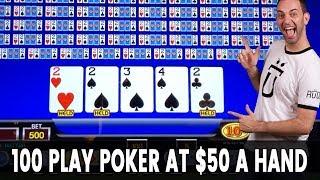 •️ •️ •️ •️ 100 Play POKER at $50 A Hand! •️ Shuffle Up and...Line It Up?