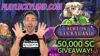 LIVE ⋆ Slots ⋆ NEW Alice in Luckyland + 50,000SC Giveaway! ⋆ Slots ⋆