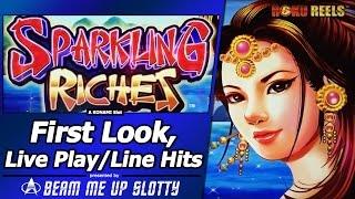 Sparkling Riches Slot - First Look, Live Play and Line Hits in New SIX-Reel Konami game