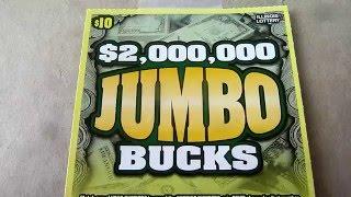 Jumbo Bucks - $10 Illinois Instant Lottery Scratch Off Ticket