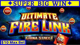 •FANTASTIC SESSION•!! Ultimate Fire Link Slot Machine •HUGE WIN• $10 Max Bet & Double Minor JACKPOT