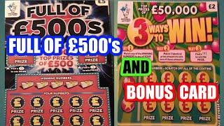 We Keep Games Coming".Full of £500s★ Slots ★Scratchcard & Bonus Scratchcard★ Slots ★in our..One Card