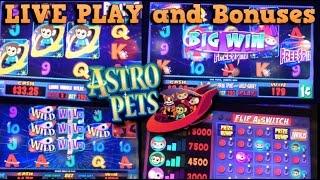 BIG WINS!!! LIVE PLAY and BONUSES on Astro Pets Slot Machine
