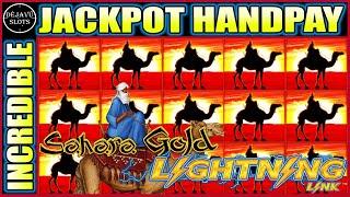 INCREDIBLE PROFITS!  JACKPOT HANDPAY HIGH LIMIT LIGHTNING LINK SAHARA GOLD SLOT MACHINE