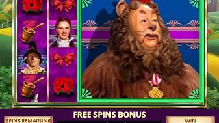 WIZARD OF OZ: KING OF THE FOREST Video Slot Game with a FREE SPIN BONUS