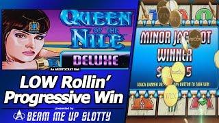 Queen Of The Nile Deluxe - LOW-Rollin, Free Spins Big Win with Minor Progressive