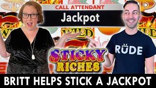 ⋆ Slots ⋆ BRITT Helps Stick A Sticky Riches Jackpot ⋆ Slots ⋆
