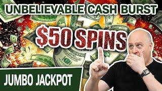 ⋆ Slots ⋆ UNBELIEVABLE Cash BURST From a $50 SPIN! ⋆ Slots ⋆ Handpay Jackpot Playing High-Limit Slots