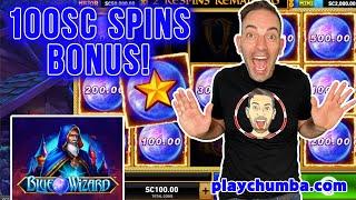 ⫸⫸HUGE 100SC/Spin BONUS ⋆ Slots ⋆ Blue Wizard ⋆ Slots ⋆ PlayChumba.com