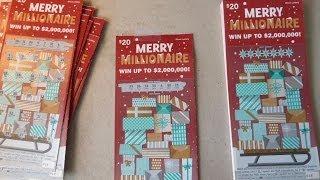 Day 8 of 30 - Full pack of 30 Scratchcards ($600) Merry Millionaire $20 Instant Lottery Tickets