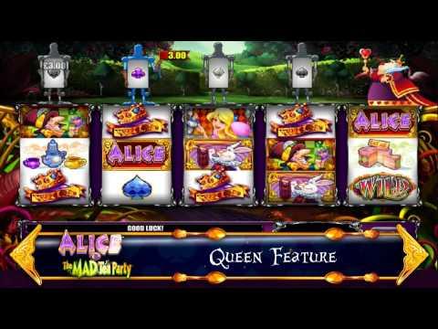 ALICE AND THE MAD TEA PARTY online slot game only at Jackpot Party!