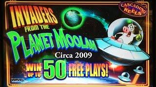 Invaders From The Planet Moolah Slot Machine, Live Play, Nice Bonus