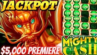 5,000 On High Limit Slot Machines ! JACKPOT HANDPAY On Mighty Cash Double Up Slot | LIVE SLOT PLAY