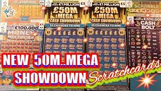 NEW..£50M..MEGA SHOWDOWN Scratchcards.Scrabble CASHBOLT.etc.. (Sorry for end..pressed  wrong button)