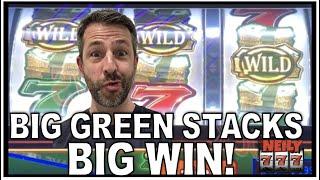 7 BIG GREEN STACKS BIG WIN! MAX BET WINS ON SLOTS!
