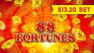 88 Fortunes Slot - $13.20 Bet - SHORT & SWEET BONUS!