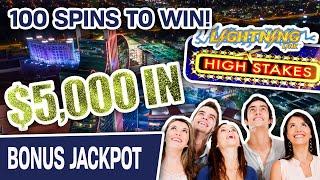 ⋆ Slots ⋆ $5,000 IN for Group Pull on Lightning Link: High Stakes = HANDPAY ⋆ Slots ⋆ 100 SPINS TO WIN