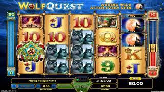 Wolf Quest casino slots - 680 win!