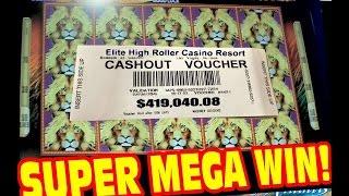 •BIG BONUS WIN! $419,000 THOUSAND• Jackpot Handpay Casino Video Slot Machine 50 Lions, Quick Hit • S
