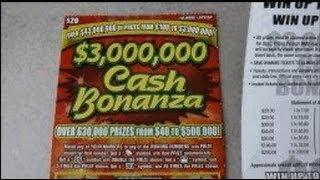 "$3,000,000 Cash Bonanza" Illinois Lottery $20 Scratch Ticket