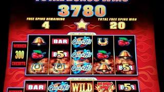 Any Bet Quick Hit Slot Machine Bonus - 23 Free Games with 3x Multiplier - Nice Win