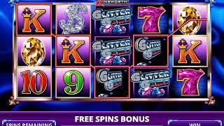 GLITTER GEMS Video Slot Casino Game with a GLITTER GEMS FREE SPIN BONUS • SlotMachineBonus