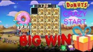 DONUTS (BIG TIME GAMING) THE PERFECT MONSTER BONUS START!!  MEGA WIN! HOW MEGA DOES IT WANT TO BE?