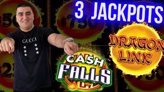 Winning JACKPOTS On Dragon Cash & Cash Falls Slot Machines - Live Slot Play At Casino