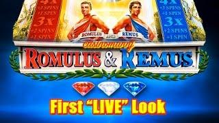 Romulus and Remus Slot - First "LIVE" Look - NEW SLOT - Slot Machine Bonus