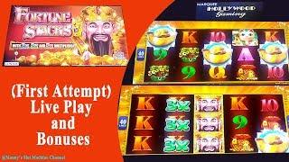 Fortune Stacks Slot - Live Play/ Bonuses, First Attempt at New Konami game @ Hollywood Casino Jamul