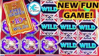 I FOUND A FUN NEW GAME AT THE CASINO! ULTRA RUSH GOLDEN STEED SLOT MACHINE! SCARAB BONUS 5 SPINS!