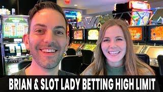 • FINALLY!  • Brian & SLOT LADY Together Betting HIGH LIMIT!
