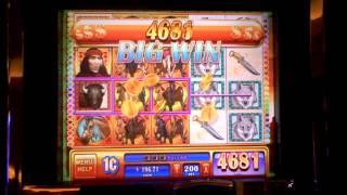 Slot machine line hit on Stampede at Parx Casino.