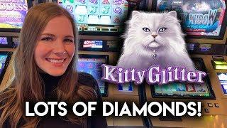 Can I Collect All The Diamonds? Kitty Glitter Slot Machine!