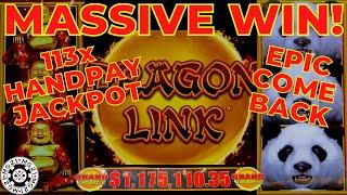 HIGH LIMIT Dragon Link Panda Magic Happy Prosperous MASSIVE HANDPAY JACKPOT $125 Bonus Slot Machine