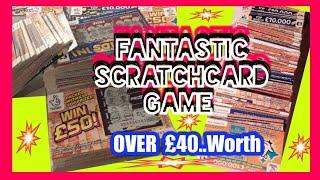 ⋆ Slots ⋆Wow!.....EXCITING Scratchcard Game⋆ Slots ⋆£40.00 worth  WIN.£50..Cah Match...£100,000 Oran