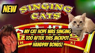 First Jackpot Handpay Bonus! New Singing Cats-Jin Ji Bao Xi