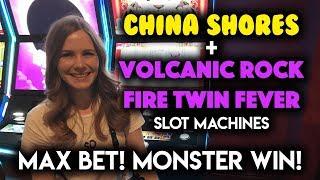 AMAZING RUN! HUGE WIN! Volcanic Rock Fire Twin Fever! Slot Machine!!!