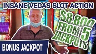 ⋆ Slots ⋆ Lucky $8,800 from FIVE JACKPOTS ⋆ Slots ⋆ INSANE Slot Action @ Cosmopolitan Las Vegas