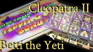 Betti the Yeti and Cleopatra II - Bonuses and Live Play • PJ's Slot Adventures
