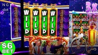 World of Wonka Slot Machine •BIG WIN• $6 Bet !! Wheel Bonus & OOMPA LOOMPA