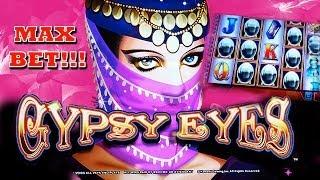 Gypsy Eyes - MAX BET!! + RETRIGGER! - Slot Machine Bonus