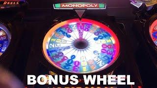 Monopoly Luxury Diamonds live play max bet with Bonus Wheel slot machine