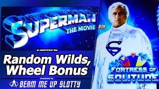 Superman:The Movie Slot - X-Ray Vision Wilds and Fortress of Solitude Bonus in New Aristocrat game