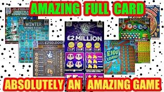 An AMAZING F U L L CARD........£100 Loaded..£2 Million Purple..Bingo..Wonderlines..£250,000 Gold