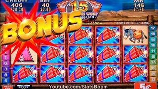 BIG WIN BONUS!!! MONEY BLAST !!! 5c KONAMI SLOT in Casino